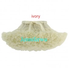 Adult /infant/girl/baby/toddler/kid Tutu Fluffy Party Skirt Soft Princess Ballet Pettiskirt Women's Dancewear ivory